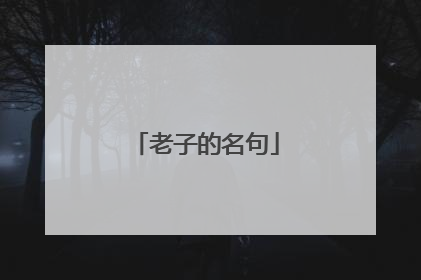 老子的名句