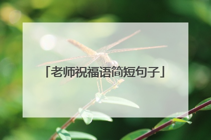 老师祝福语简短句子
