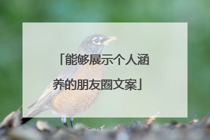 能够展示个人涵养的朋友圈文案