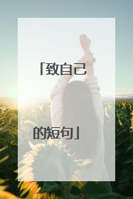 致自己的短句