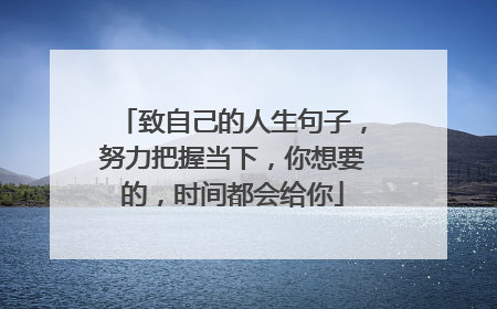 致自己的人生句子,努力把握当下,你想要的,时间都会给你