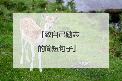 致自己励志的简短句子
