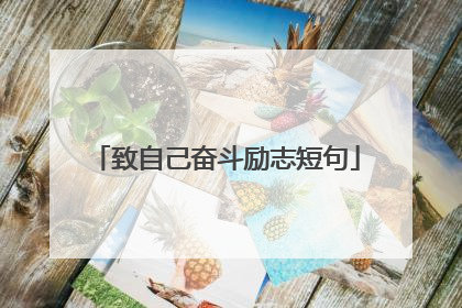 致自己奋斗励志短句