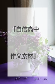 自信高中作文素材