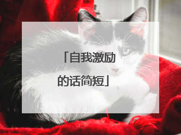 自我激励的话简短