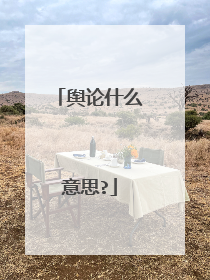 舆论什么意思?