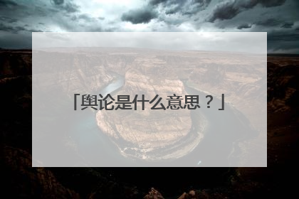 舆论是什么意思?