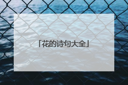 花的诗句大全