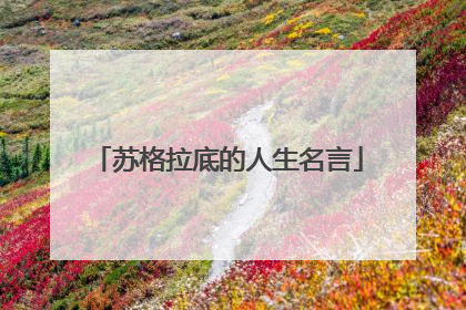 苏格拉底的人生名言