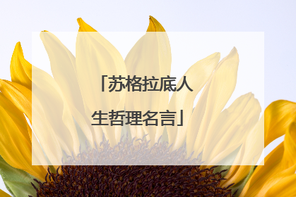 苏格拉底人生哲理名言