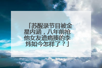 苏醒录节目被金星内涵,八年前抢他女友遭痛揍的李炜如今怎样了?