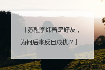 苏醒李炜曾是好友，为何后来反目成仇？