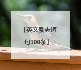 英文励志短句100条