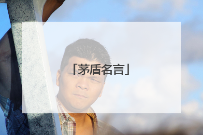 茅盾名言