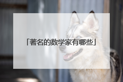 著名的数学家有哪些