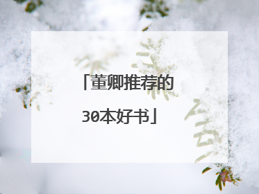 董卿推荐的30本好书