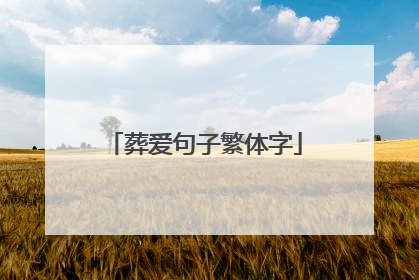 葬爱句子繁体字