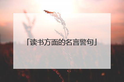 读书方面的名言警句