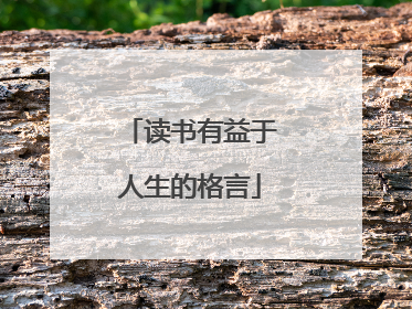 读书有益于人生的格言