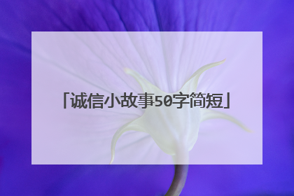 诚信小故事50字简短