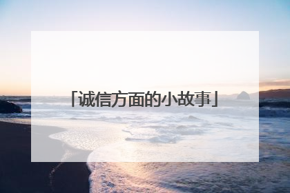 诚信方面的小故事