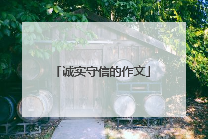 诚实守信的作文