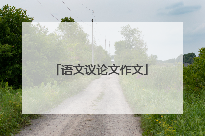 语文议论文作文