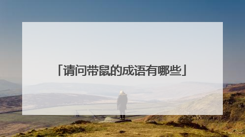请问带鼠的成语有哪些