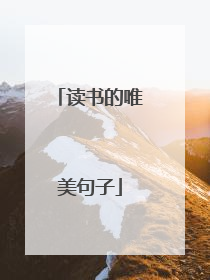 读书的唯美句子