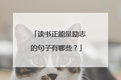 读书正能量励志的句子有哪些?