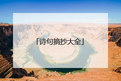 诗句摘抄大全
