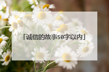 诚信的故事50字以内
