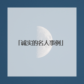 诚实的名人事例