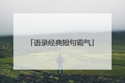 语录经典短句霸气