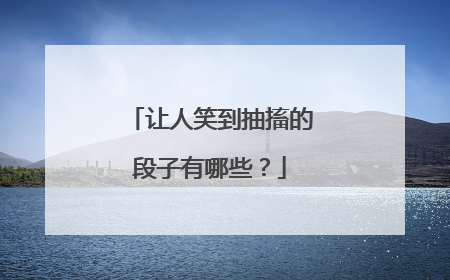 让人笑到抽搐的段子有哪些?