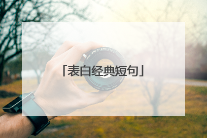 表白经典短句