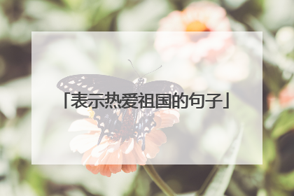 表示热爱祖国的句子