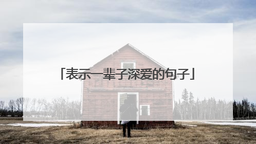 表示一辈子深爱的句子