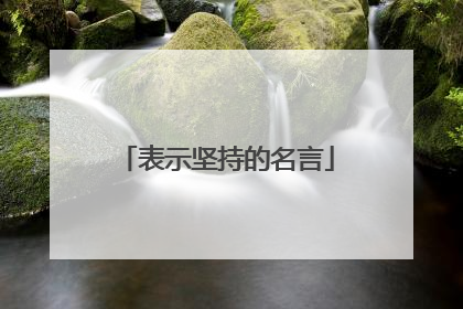 表示坚持的名言