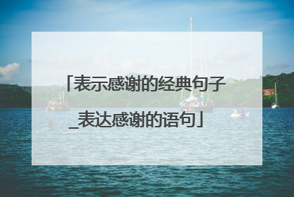 表示感谢的经典句子_表达感谢的语句