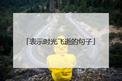 表示时光飞逝的句子