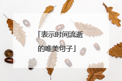 表示时间流逝的唯美句子