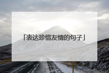 表达珍惜友情的句子
