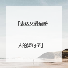 表达父爱最感人的短句子