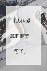 表达爱意的唯美句子