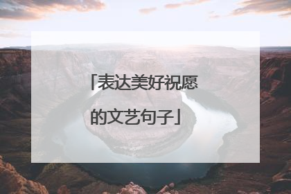 表达美好祝愿的文艺句子