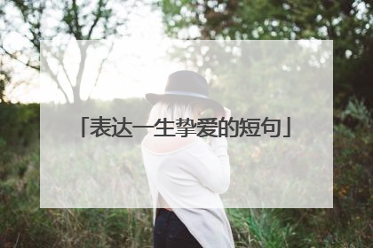 表达一生挚爱的短句
