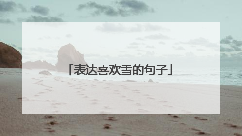 表达喜欢雪的句子