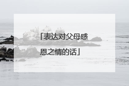 表达对父母感恩之情的话