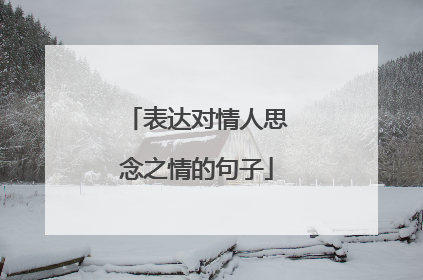 表达对情人思念之情的句子